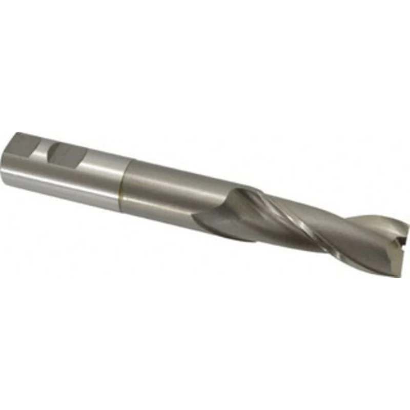 OSG 1, 2-1/2 LOC, 1 Shank Diam, 7-1/4 OAL, 2 Flute, Cobalt Square End Mill Single End, Uncoated, Spiral Flute, 30 Hel...